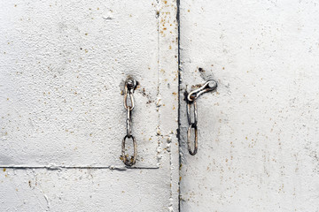 Unlocked Chain Link Door Entrance Metal