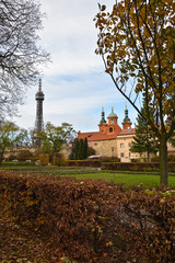 Naklejka premium Church of St. Lawrence at Petrin Hill in Prague.