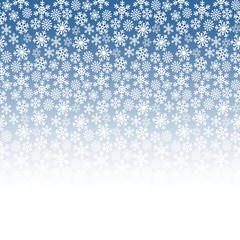 Fototapeta premium Background with white snowflakes. Vector graphic winter pattern.