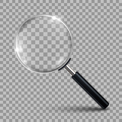 Magnifying glass – vector - obrazy, fototapety, plakaty