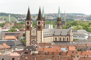 Blick auf Würzburg von der Festung Marienberg