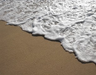 Sea surf crawling ashore