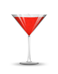 Drink in triangle glass
