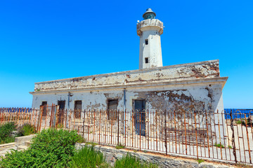 Capo Murro di Porco lighthouse, Syracuse, Sicily, Italy