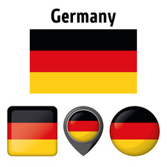 Illustration flag of Germany, and various icons. Ideal for catalogs of institutional materials and geography