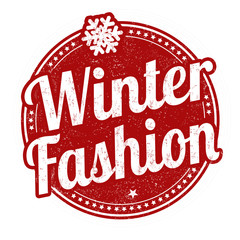 Winter fashion grunge rubber stamp