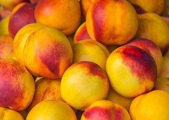 Fototapeta na wymiar large ripe peaches