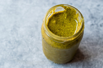 Green Pistachio Paste Urbech made with  Peanut Butter.