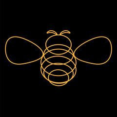 Outline_of_a_Bee. Vector illustration