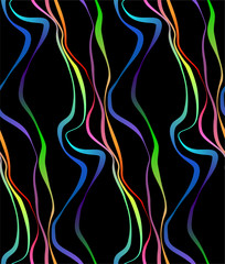 Rainbow types on black background