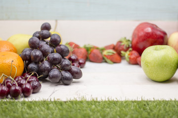 Fruit on wooden table