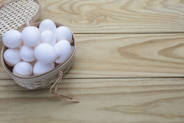 Basket with eggs