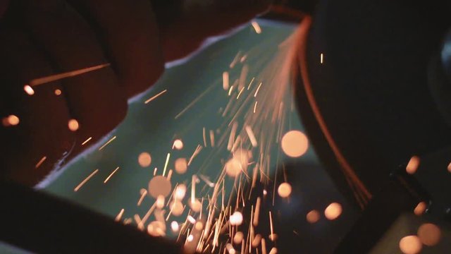 sharpening a chisel in slow motion