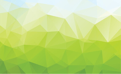 Abstract green which consist of triangles. Geometric background in Origami style with gradient. Triangular design for your business.