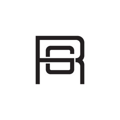 Initial letter R and G, RG, GR, overlapping G inside R, line art logo, black monogram color