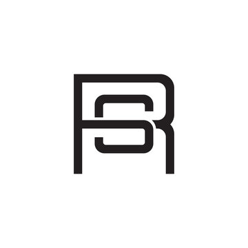 recommend clip art: Initial letter R and S, RS, SR, overlapping S inside R, line art logo, black monogram color