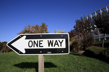 One Way signs are used to inform motorists that traffic on a street is traveling in one direction...
