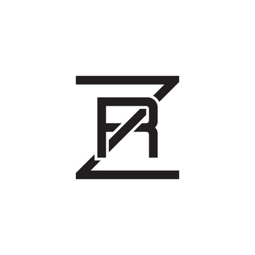 recommend clip art: Initial letter  Z and R, ZR, RZ , overlapping  R inside  Z, line art logo, black monogram color