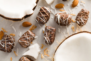 Homemade Coconut Almond Chocolates