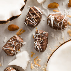 Homemade Coconut Almond Chocolates