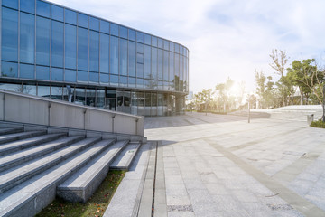 The architectural landscape of the square in the City Financial District