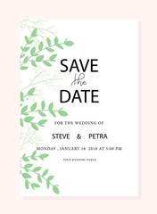 wedding invitation card with marble