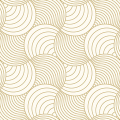 Muster nahtlose Kreis abstrakte Welle Hintergrund Streifen gold Luxus Farbe und Linie. Geometrischer Linienvektor. Weihnachten Hintergrund.