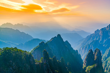 Beautiful scenery in Mount Huangshan, China