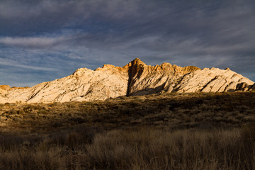 Magical sunrise on the white Navajo sandstone of Snow Canyon State Park in southern Utah.
