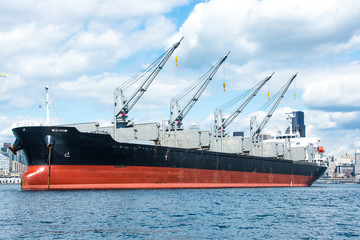 Bulk Carrier anchored in Seattle's Elliott Bay