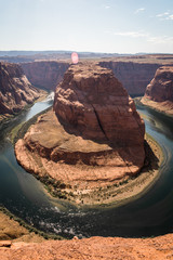 Landscape view of Horseshoe Bend in Page Arizona. 