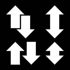 Set of silhouettes arrows.