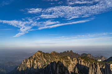 Fototapeta na wymiar Beautiful mountains and rivers in Mount Huangshan, China