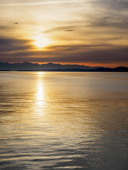 Sunset at the Ogden Point breakwater, Victoria BC