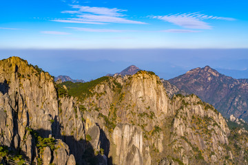 Beautiful mountains and rivers in Mount Huangshan, China