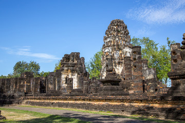 Fototapeta na wymiar Ancient buddha statue. Sukhothai Historical Park, Sukhothai Province, Thailand