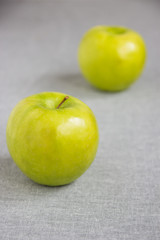 Green apple. Fresh organic green apples on a table