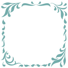Floral Frame for design of monograms, invitations, frames, menus, labels and websites. Graphic elements for design of catalogs and brochures of cafes, boutiques. Vector