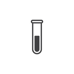 Test tube icon vector, filled flat sign, solid pictogram isolated on white. Laboratory glass symbol, logo illustration © alekseyvanin