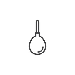 Enema line icon, outline vector sign, linear style pictogram isolated on white. Clyster symbol, logo illustration. Editable stroke