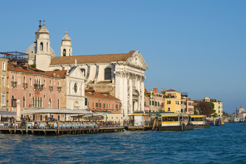 Fototapeta premium A sunny day at the church of Il Redentore. Giudecca Island, Venice