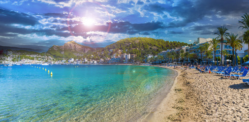 View of  Repic beach, Porte de Soller, Palma Mallorca, Spain © Balate Dorin