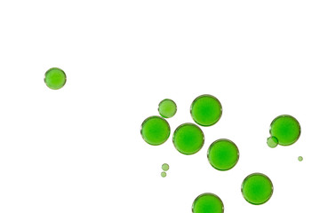 Green colored bubbles