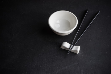 Table set with chopsticks