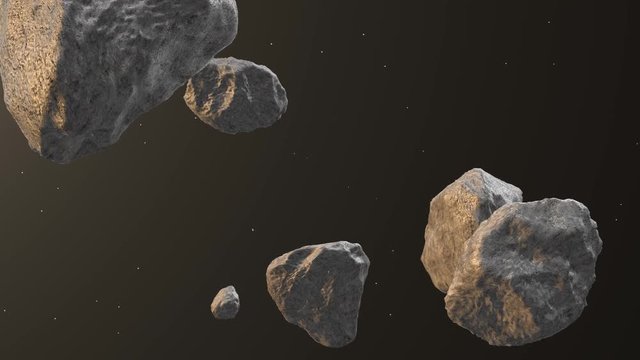 space fantasy asteroid shower background