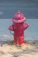 Fototapeta na wymiar red fire hydrant California