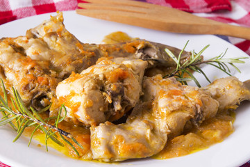 dish of rabbit stew