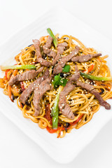 pasta with meat, macro