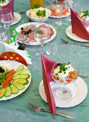 place setting at restaurant