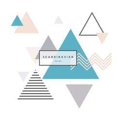 Minimalist Scandinavian background. Triangle texture. Vector Design.